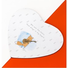 Die Grup Hediyesepeti Sen Kalbimde Çalan Müziksin Mottolu Minimal Kalp Mouse Pad 22X19 cm