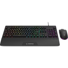 Die Grup Rampage Eclipse Q Türkce Rgb Kablolu Oyuncu Klavye Mouse Seti