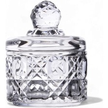 Die Grup Deconox Lüx Kristal Mini Cam Şekerlik & Cam Lokumluk, Kesme Cam Lüx Şekerlik 7.5cm*9.2cm - 06643