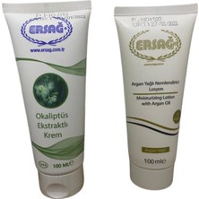 Die Grup Ersağ Okaliptüs Ekstratlı Krem 100 Ml+Argan Yağlı Nemlendirici Losyon 100 ml