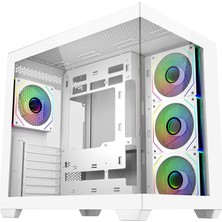 Die Grup Cooler Master Elite 681 Tg E681-WHNN85-S00 4X120MM Argb Fan Atx Beyaz 850W Atx 3.1 - Pcıe 5.0 80+ Gold Mid Tower Gaming (Oyuncu) Kasa