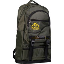 Die Grup Meschaın 55 Lt + 10 Lt Su Geçirmez Kumaş Trekking Yarı Dağcı Seyahat Avcı Kampçı Bisiklet Yürüyüş Sırt Çanta Kamuflaj Desen (Haki)