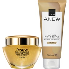 Die Grup Avon Anew Altın Içeren Cilt Tazeleyici Gece Kremi ve Soyulabilen Yüz Maskesi Paketi