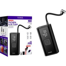 Die Grup Hava Kompresörü, 150 Psı Dijital Göstergeli Oto Kompresör, Araba, Motosiklet, Bisiklet ve Top Için, Taşınabilir Şarjlı Kullanım, Fener Işığı, 4500 Mah Batarya, 3 Farklı Başlık (Psı,kpa,bar,kg/cm²)
