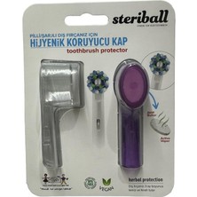 Die Grup Steriball Şarjlı ve Pilli Diş Fırçaları Için Hijyenik Diş Fırçası Koruma Kabı-2'li Mor