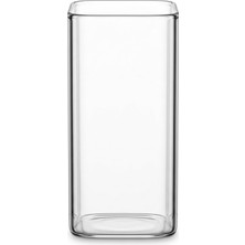 Die Grup Dikdörtgen Borosilikat Cam Bardak, 300 ml Kapasite, Isıya Dayanıklı Yapı, Makinede Yıkanabilir, Ev Ofis Restoran Için Kullanıma Uygun Borosilikat Cam Kahve Espresso Latte Sunum Bardağı