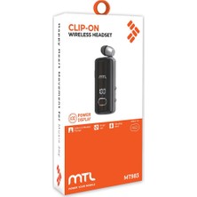Die Grup Mtl Makaralı Bluetooth Kulaklık Digital Göstergeli Çift Telefon Destekli MT983 Siyah ile Uyumlu