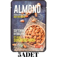 Die Grup Dermal Nemlendici ve Yumuşatıcı Tüm Cilt Tipleri Için Superfood Badem Yüz Maskesi 5 Adet