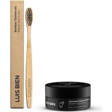 Die Grup Luis Bien Aktif Karbon Diş Temizleme Tozu 50 gr ve Bambu Diş Fırçası Set