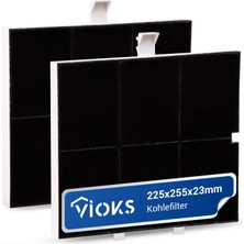 Die Grup Aktif Karbon Kaput Filtre Seti 2 x Aktif Karbon Filtreler Egzoz Havası 255 x 265 mm Balay 00361047 Filtre Ocak Kapüşonu Bosch Junker Aktif Karbon Filtre Mat Pişirme Kapüşonu