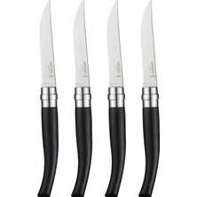 Die Grup Opinel Estuche De 4 Cuchillos De Mesa Ebano (Hoja Pulido Espejo)
