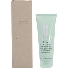 Die Grup Clinique 7 Day Scrub Krem Rinse Off Formula 100 ml Krem Peeling 1 Paket (1 x 100 Ml)