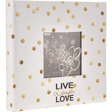 Die Grup Pioneer Photo Albums EV-246/L Golden Dots Live Laugh Love 200 Pkt 4x6 Photo Album Fotoalbum Papier Pocket
