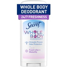 Die Grup Secret Kadınlar Için Tüm Vücut Deodorant Çubuğu, Leylak ve Nilüfer Kokusu, Alüminyum Içermeyen Deodorant Çubuk, 72 Hr Koku Koruması, 68 G