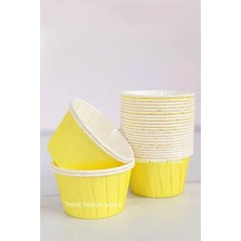 Die Grup Trend Hediye Sepeti 50'li Sarı Muffin Kek Kalıbı, Kek Kapsülü Cupcake Kalıbı, Airfryer Uyumlu
