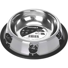 Die Grup M-Pets Petjoy Catfamily Çelik Mama Kabı (M) 610ML