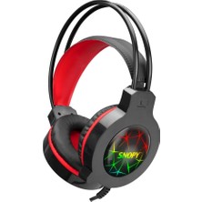 Die Grup Rampage Snopy Sn-Gx7 Crazy USB Led'li Mikrofonlu Oyuncu Kulaklığı, Siyah