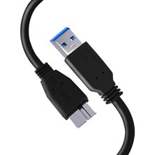 Die Grup Western Digital Wd/seagate/elements/toshiba/my Passport/samsung Galaxy S5 M3 1tb/hitachi/xbox/ps4 Için Taşınabilir Sabit Disk Için Techmax USB 3.0 A - Micro B Harici Sabit Sürücü Kablosu - Siyah (50CM