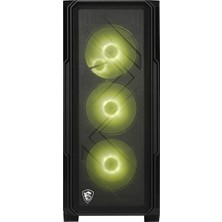 Die Grup Msı Mag Forge 340R Airflow Atx Mid-Tower Bilgisayar Kasası, Temperli Cam, 4x Argb Fan, 360MM Aıo Desteği, USB 5gbps