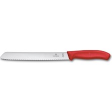 Die Grup Victorinox Swiss Classic 21CM Tırtıklı Ekmek Bıçağı, Kırmızı, Blisterli