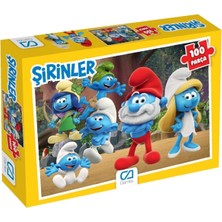 Die Grup Ca Games Şirinler Lisanslı 100 Parça 34X24CM Çocuk Puzzle Yapboz Serisi