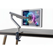 Die Grup Npo STD49012UW 17"-32" Ultra Slim Alüminyum Monitör Kolu, 2xusb Portlu Amortisörlü Vesa Tutucu, Ergonomik 360 Pivot (9kg)