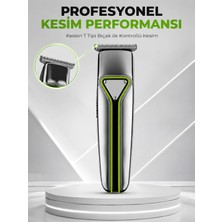 Nemere Şarjlı Saç Sakal Tıraş Makinesi T Başlıklı 1 2 3 mm Taraklı Kablolu ve Kablosuz Kullanım N