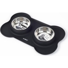 Die Grup M-Pets Duet Sılıcone Mat Mama Kabı Black 2X200ML