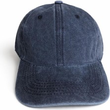 Die Grup Eskitme Görünümlü Lacivert Beyzbol Şapkası, Unisex, Vintage Stil, Günlük Kullanım