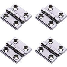 Die Grup Metal 30X30 mm 4 Adet Yaprak Menteşe Gümüş Krom Kapi Pencere Dolap Mobilya Kapak Menteşe Bağlantı