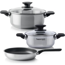 Die Grup Tupperware Evrensel Serisi Büyük Tencere Pişirme Seti 3 Adet