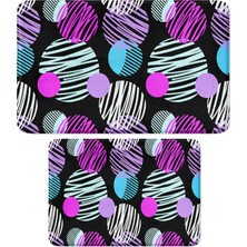 Die Grup Sevimli Tasarımlı Mikrofiber 2'li Takım Banyo Paspası, Kaymaz Taban, Makinede Yıkanabilir (40X60_50X80)