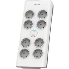 Die Grup Philips SPN7080WA/62 8'li Akım Korumalı Priz 2 mt Kablo (3680 W 16 A)