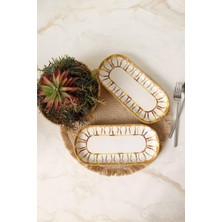 Die Grup Keramika Worn Gold Noyan Kayık Tabak 26 cm 2 Adet 22967