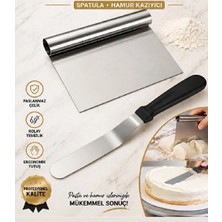 Die Grup Pasta Sıvama Spatulası + Çelik Spatula Hamur Kazıyıcı