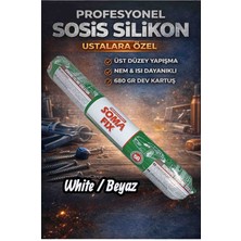Hbnc Profesyonel Sosis Silikon – Beyaz 680 gr Kartuş