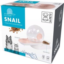Die Grup M-Pets Snaıl Hazneli Su ve Mama Kabı Pink 2800ML-240GR
