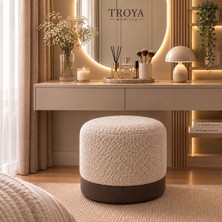 Troya Cozy Yuvarlak Puf