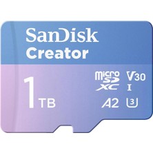 Die Grup Sandisk Creator 1tb 190/130MB/S Microsdxc Uhs-I A2 V30 Adaptörlü Hafıza Kartı SDSQXAV-1T00-IN6MS