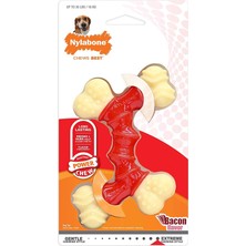 Die Grup Nylabone Durachew Çift Kemik Pastırma Aromalı Minyon Çiğneme Oyuncak 15 Lb Köpekler - 4'lü Paket