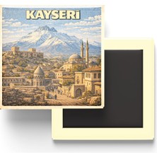 Die Grup Buzdolap Magneti - Türkiye - Kayseri - Retro Tema - 9x9 cm