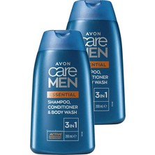 Die Grup Avon Care Men Essential 3’ü 1 Arada Sampuan, Bakım Kremi ve Dus Jeli 200 Ml. Ikili Set