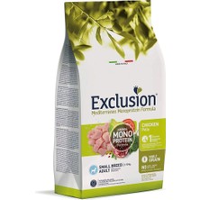 Die Grup Exclusion Mediterraneo Monoprotein Düşük Tahıllı Tavuklu ve Narlı Küçük Irk Yetişkin Köpek Maması 7 kg