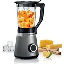 Die Grup Bosch MMB6172S Standmixer Vitapower Series 4, 1200 W, 30,000 U/dak, Almanya Katı Kesiciler Yapılan, Stopfer, 1.5 L Behälter Thermosafe Glas, Gümüş
