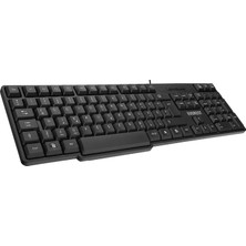 Die Grup Everest KB-517U F Tuşlu Siyah 2 Metre Bakır Kablolu USB Standart Klavye (F Klavye)