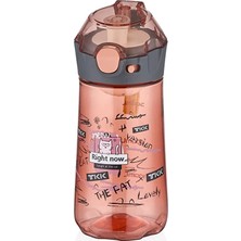 Die Grup Tkk 400ML Pipetsiz Taşıma Askılı Süzgeçli Kilitlenebilir Kapak Çocuk Su Matarası (Turuncu)