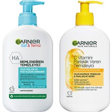Die Grup Garnier Saf&temiz Nemlendiren Temizleyici 250 ml & C Vitamini Parlaklık Veren Temizleyici 250 ml Cilt Bakım Seti