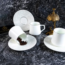 Die Grup Evaliza Paisley White 6 Kişilik Çay Fincan Takımı 180 ml