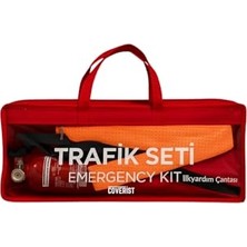 Die Grup Dikdörtgen Trafik Seti Çantası - Muayene Uyumlu 1 kg Araç Yangın Tüpü - 2 Adet Reflektör