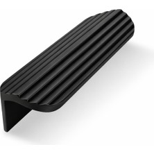 Die Grup Olifka Çizgili Mat Siyah Çekmece Kulp 64 mm (6,4 Cm) Modern Lüks Mobilya Dolap Çekmece Kulbu Metal